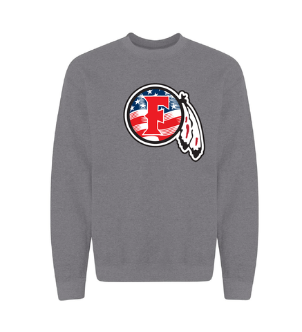 FUHS FOOTBALL - USA Tribe Gray Crewneck Sweatshirt